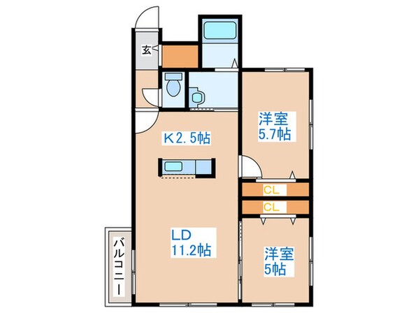 SR発寒の物件間取画像